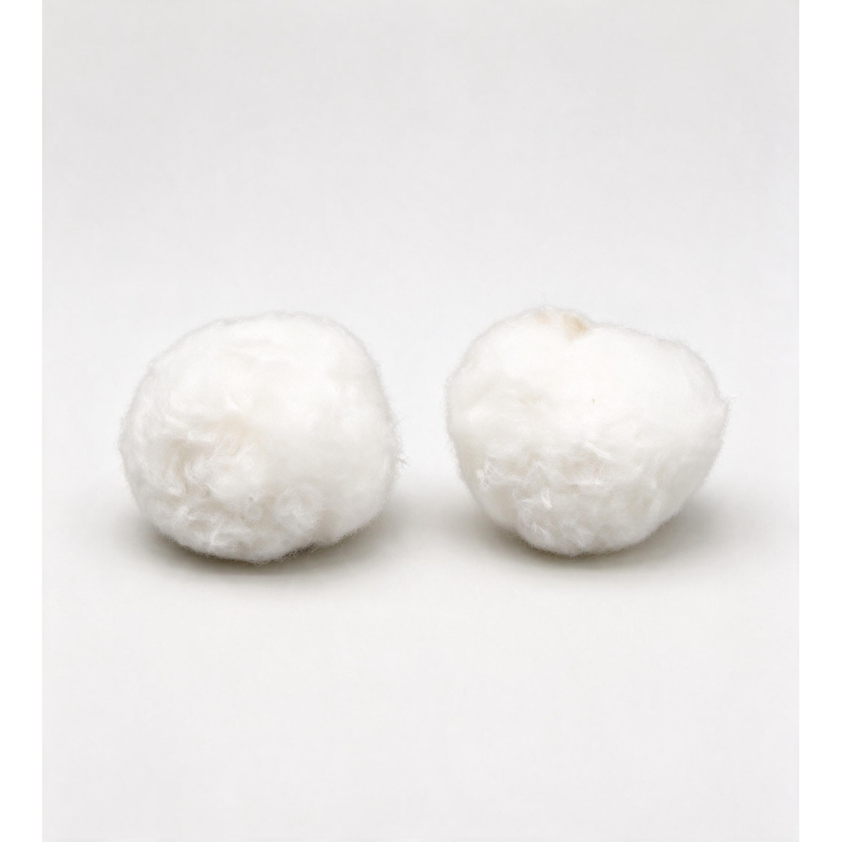 White fiber ball filter media product photograph
